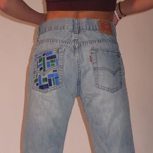 Super cute and fun geometric jeans!!!